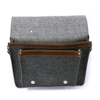 Lifetime Leather Co | Felt & Leather Messenger Bag