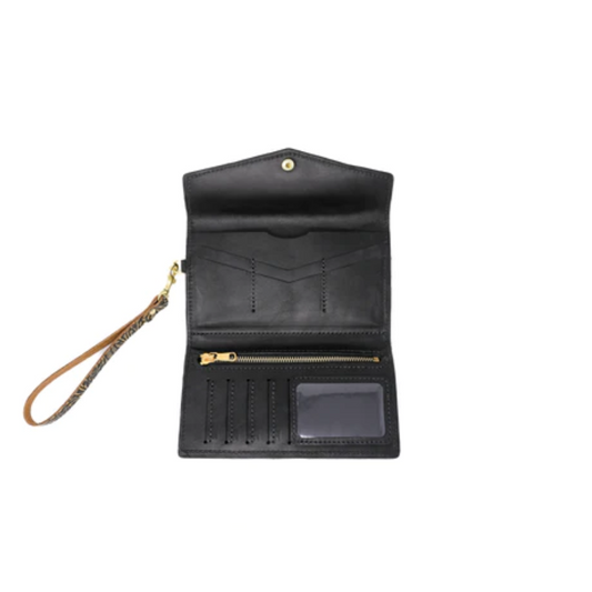 Lifetime Leather Co | Gold Floral Lifetime Clutch Wallet