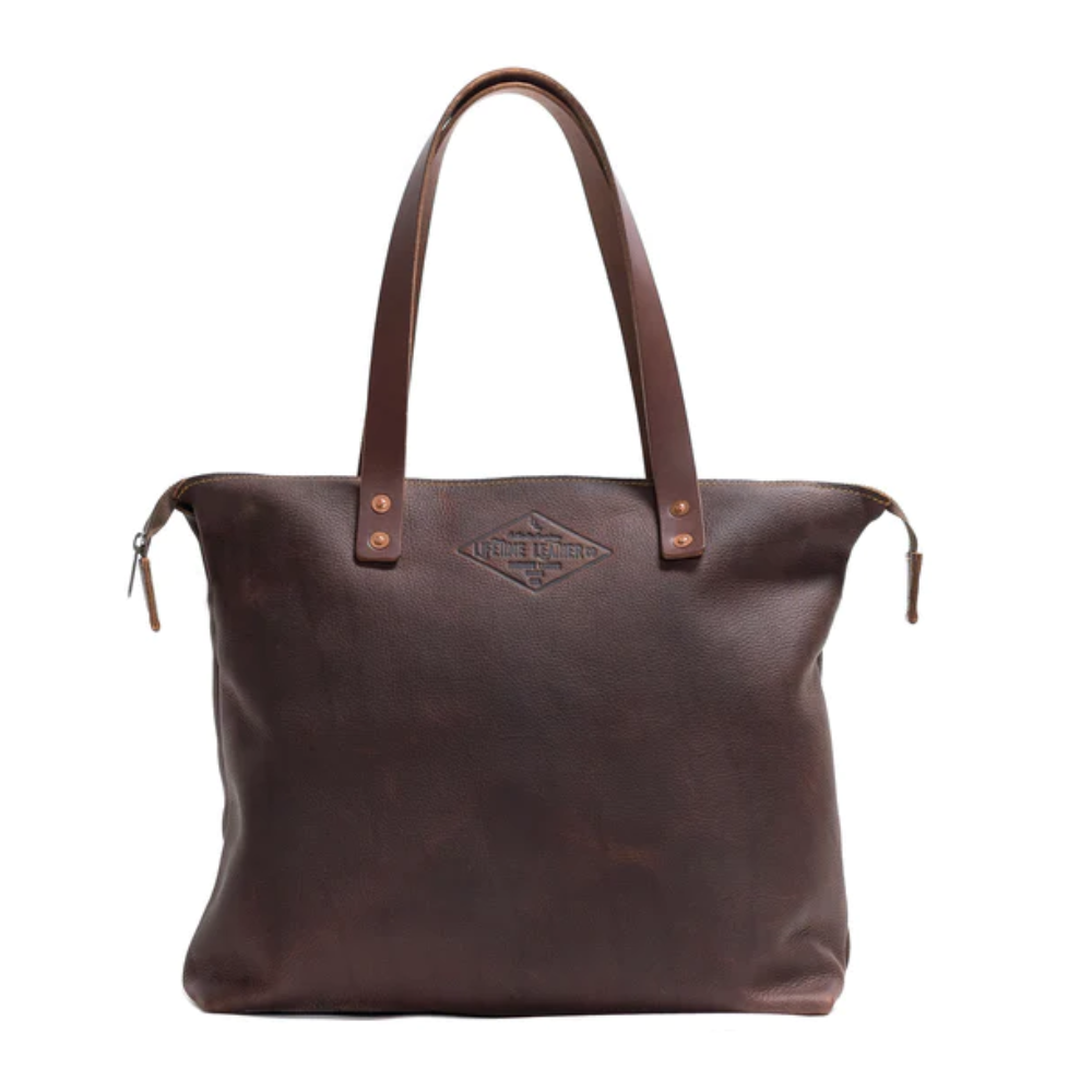 LifetimeLeatherCoLifetimeZipperedTote-Pebble_1