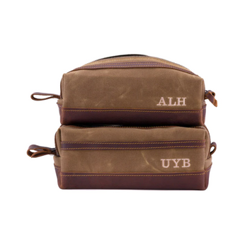 Lifetime Leather Co | Waxed Canvas Toiletry Bag