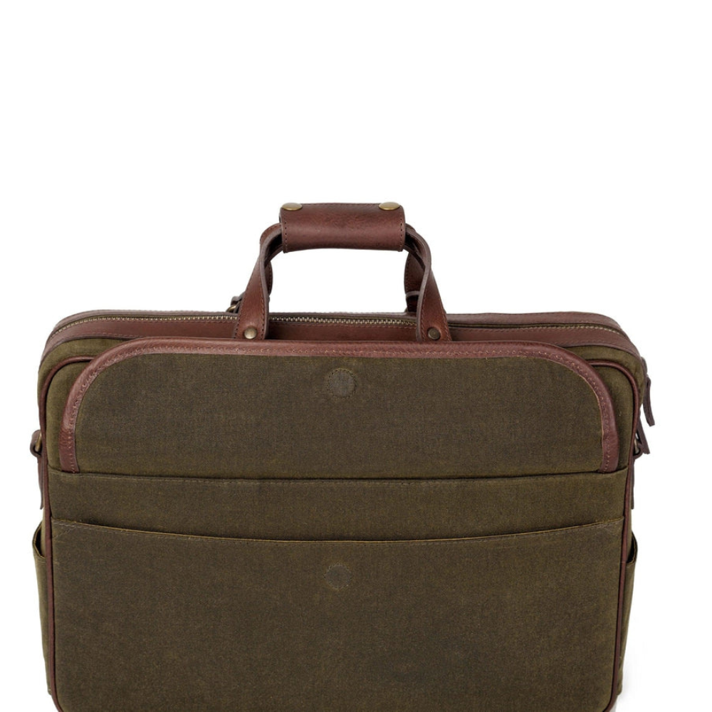 Mission Mercantile | Campaign Waxed Canvas Briefcase 11