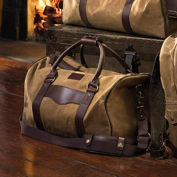 Mission Mercantile Leather Goods | Campaign Waxed Canvas Medium Field Duffel Bag