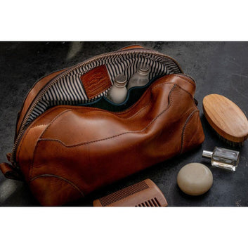Mission Mercantile Leather Goods | Heritage Leather Stateroom Wash Bag