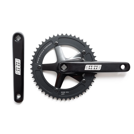 State Bicycle Co. | Black Label Series v3: Fixed-Gear / Single Speed Crankset (Black)