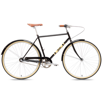 State Bicycle Co. | City Bike - The Black & Tan (3 Speed)