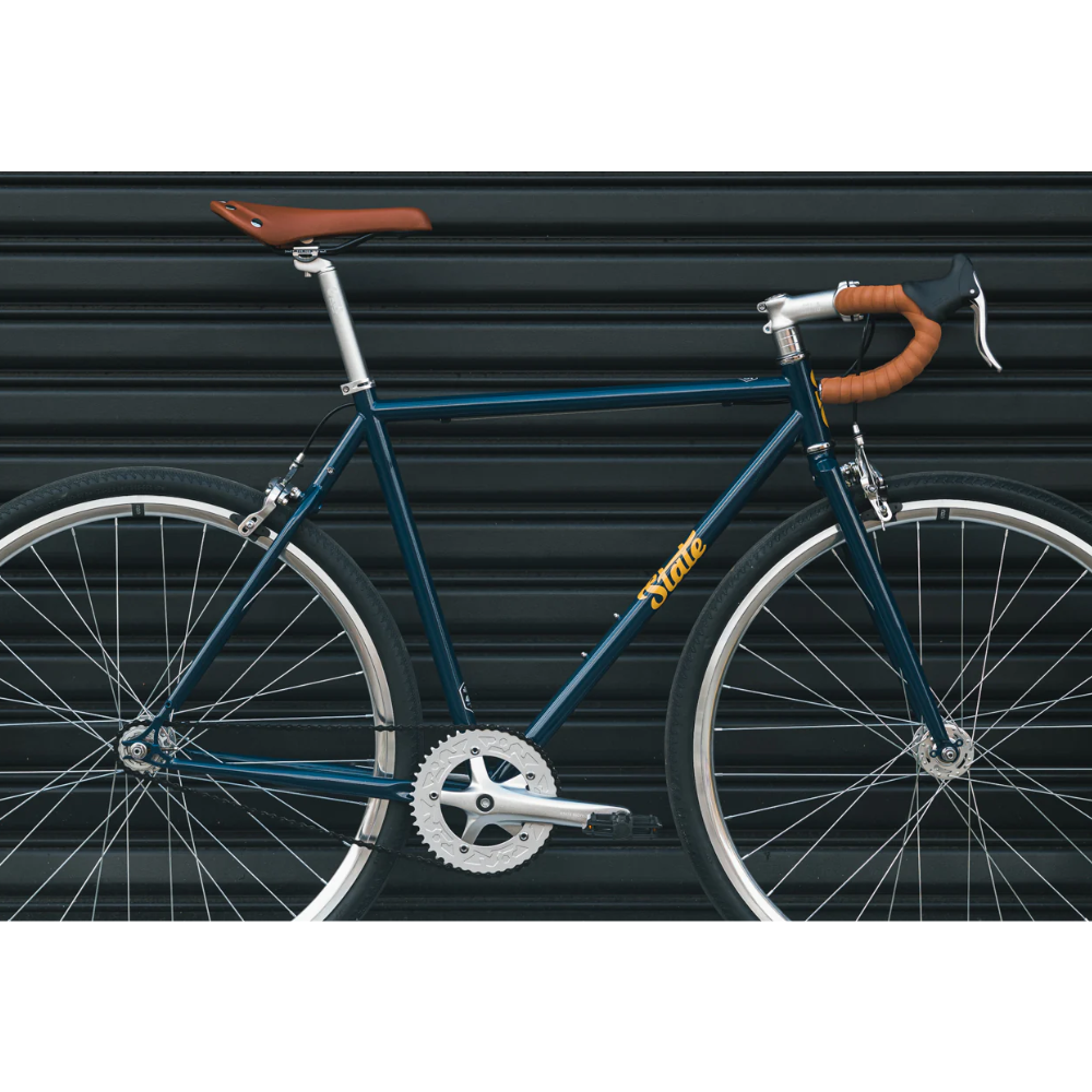 State Bicycle Co. | 4130 Steel - Fixed Gear / Single-Speed - Frame Set - Navy / Gold 3