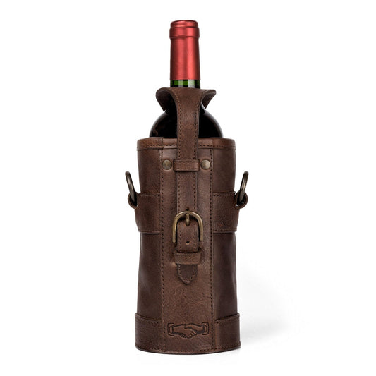Mission Mercantile Leather Goods | Campaign Leather Wine Tote Carrier