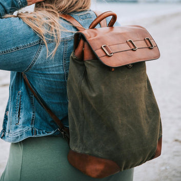 Mission Mercantile | Heritage Waxed Canvas Steamer Backpack No. 2