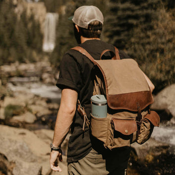 Mission Mercantile Leather Goods | Campaign Waxed Canvas Backpack