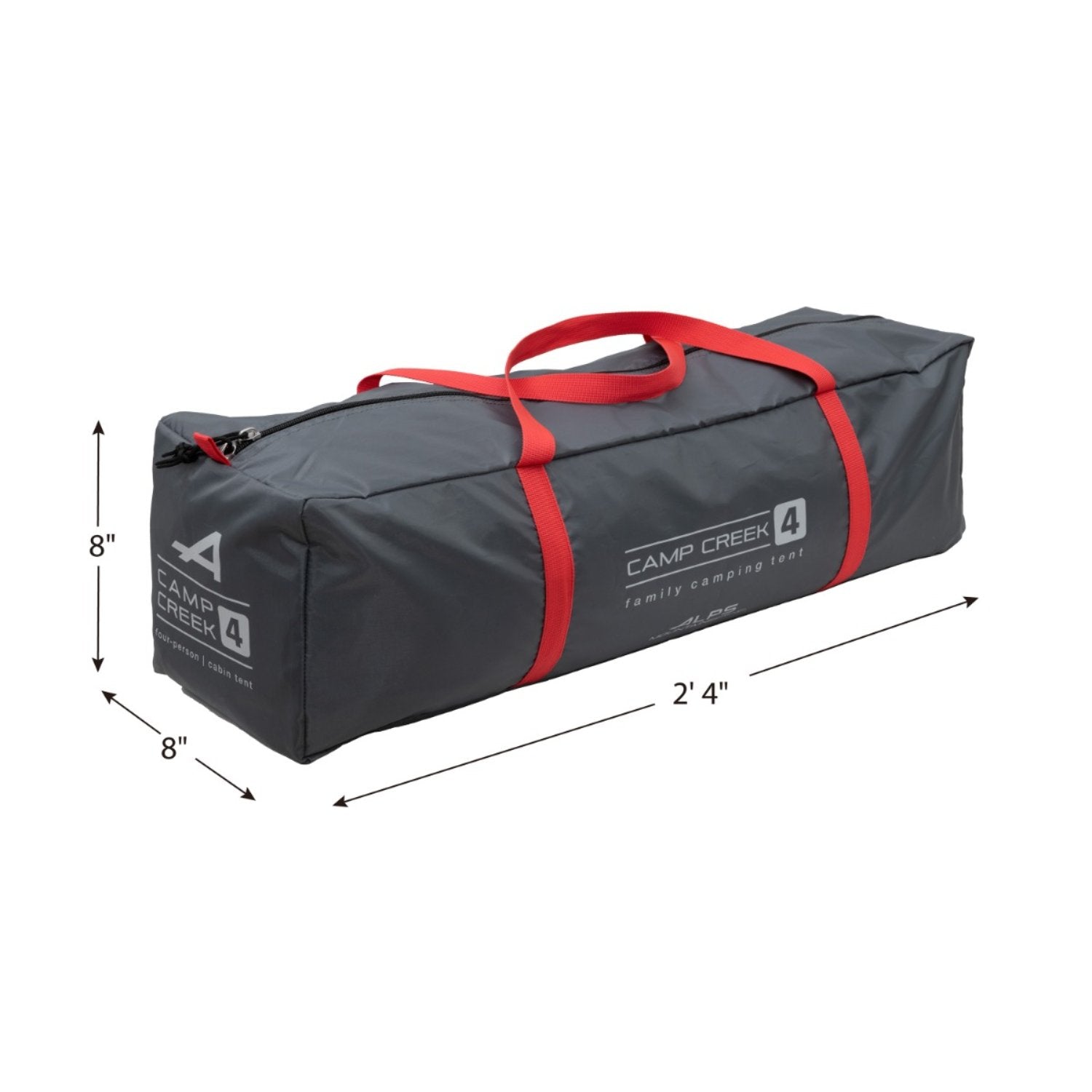 ALPS Mountaineering | Camp Creek 4 Person Camping Gray/Red Tent 3