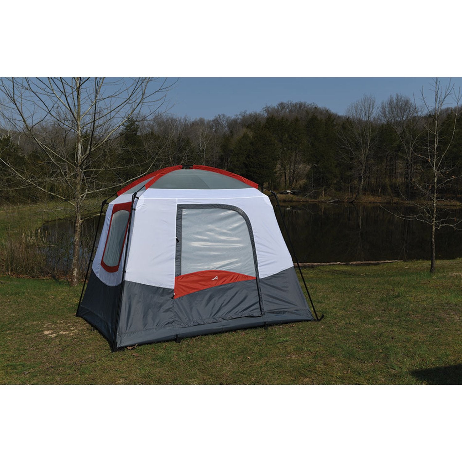 ALPS Mountaineering | Camp Creek 4 Person Camping Gray/Red Tent 4